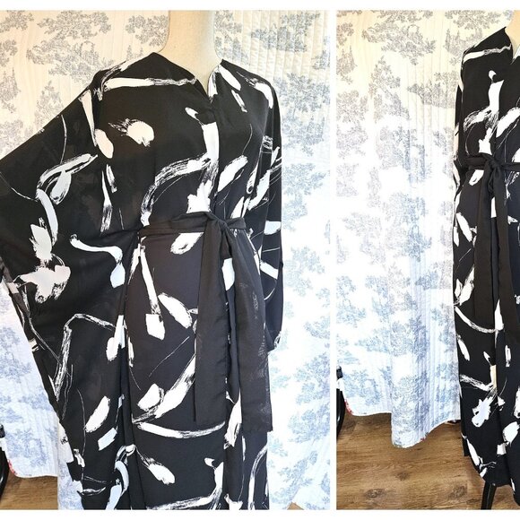 Caftan Black And White S to Plus New - Picture 1 of 11
